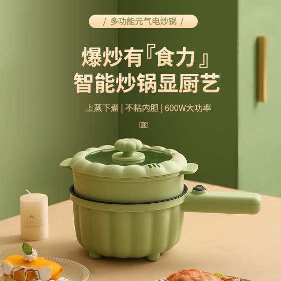多功能小电锅电煮锅宿舍学生电热锅小型蒸煮煎炒一体锅迷你火锅
