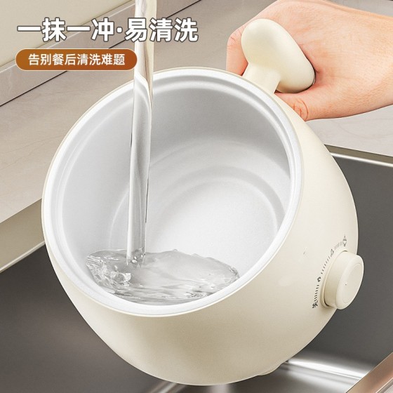 跨境电煮锅宿舍小电锅蒸煮煎炒多功能一体学生电热电火锅家用小型