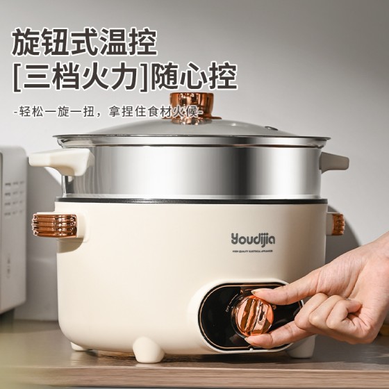110V美规220V英规欧规多功能电煮锅小电锅家用电热火锅跨境小家电