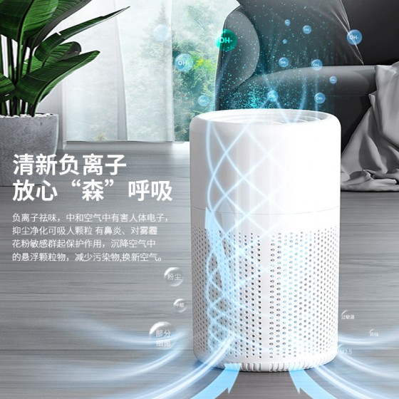 小型礼品桌面净化器除二手烟除PM2.5家用室内净化机跨境厂家 （含认证）