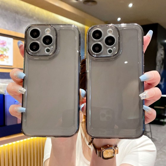适用苹果17promax透明手机壳iphone16tpu防摔15太空全包13保护套