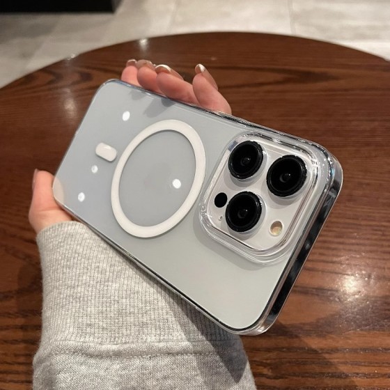 适用苹果17手机壳磁吸16promax亚克力14透明13不发黄iphone15批发