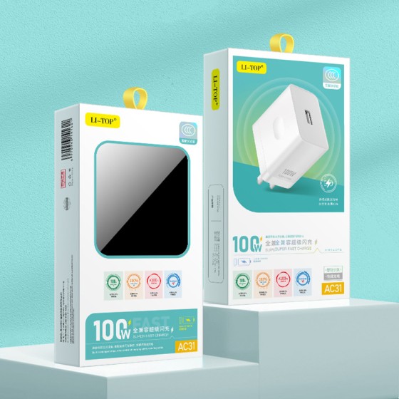 3C认证80W兼容充电器QC3.0闪充快充手机适用小米华为充电头数据线