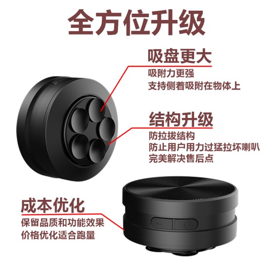 2025骨传导蓝牙音箱便携磁吸小型迷你低音小钢炮音响防水5.0黑胶
