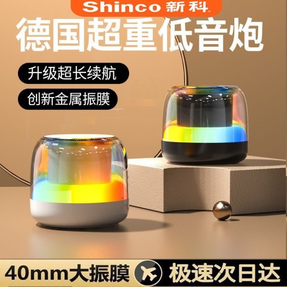 炫彩蓝牙音箱RGB超重低音炮超长续航音量高音质户外音响DZ-019