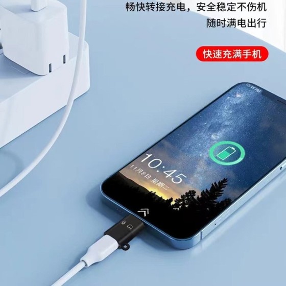 适用苹果转接头OTG转换器 无线领夹麦克风转接头Typec接口转IOS口