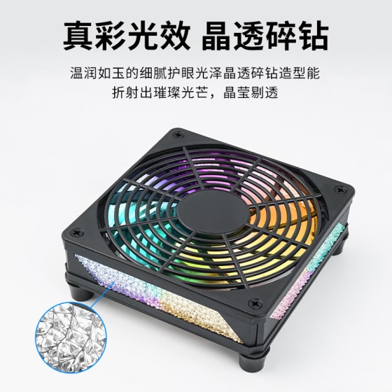 散热风扇12cm轴流散热器路由器底座USB5V工业主机箱DC12V静音跨境