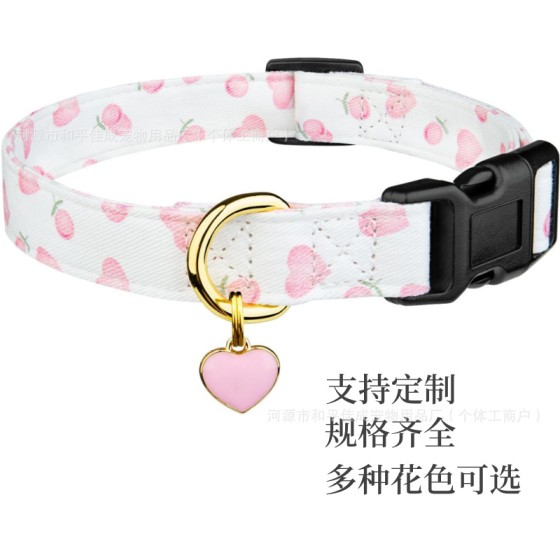 亚马逊印花狗项圈不勒脖可调节宠物项圈狗脖套狗颈圈新款狗项圈