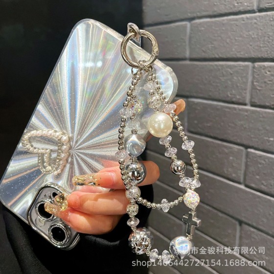 手机链串珠 手机挂件卡片含扣手腕式手机链条ccd相机钥匙挂绳