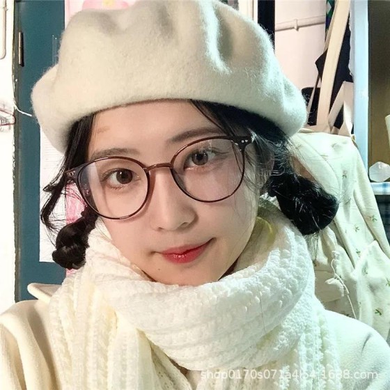 小红书爆款冷茶色眼镜框女防蓝光眼镜男平光镜网红款素颜神器框架