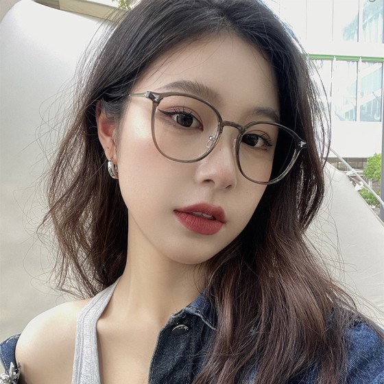 新款轻盈素颜椭圆框眼镜女防蓝光眼镜不挑脸网红款框架潮