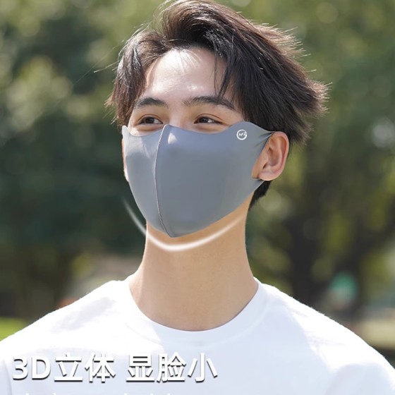 成人男士户外防晒无痕护眼角冰丝防晒口罩透气全脸遮阳防紫外线