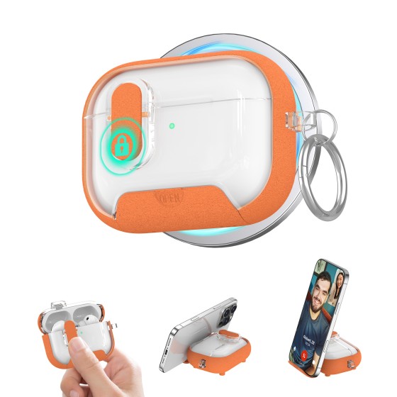 AirpodsPro3保护套适用苹果蓝牙耳机壳弹盖支架4代pro2代苹保护壳