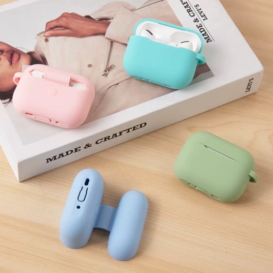 硅胶适用苹果耳机壳airpods pro2蓝牙耳机套4纯色5代连体薄保护套