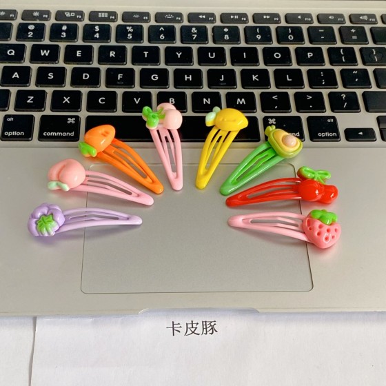 儿童水果发夹可爱食玩草莓殷桃bb夹宝宝刘海夹侧边夹少女头饰批发