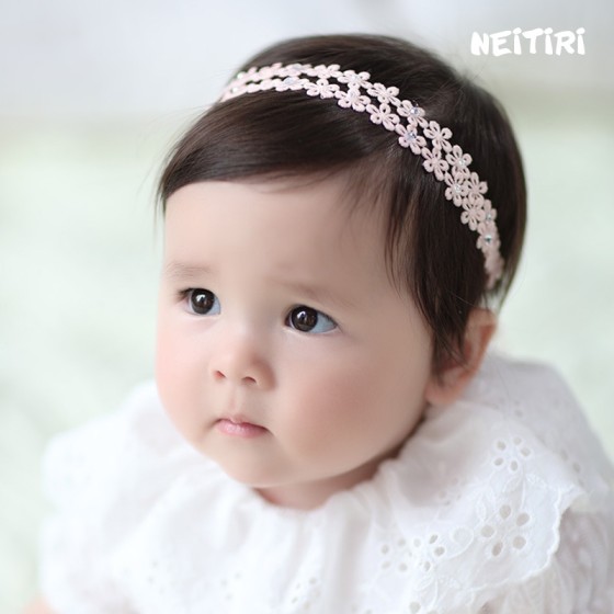 Angel Neitiri夏季蕾丝婴儿发带 宝宝发饰安全儿童新生幼儿发饰
