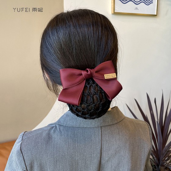 头花女职业护士发网空姐盘发网兜银行美容师酒店前台工作头饰发饰