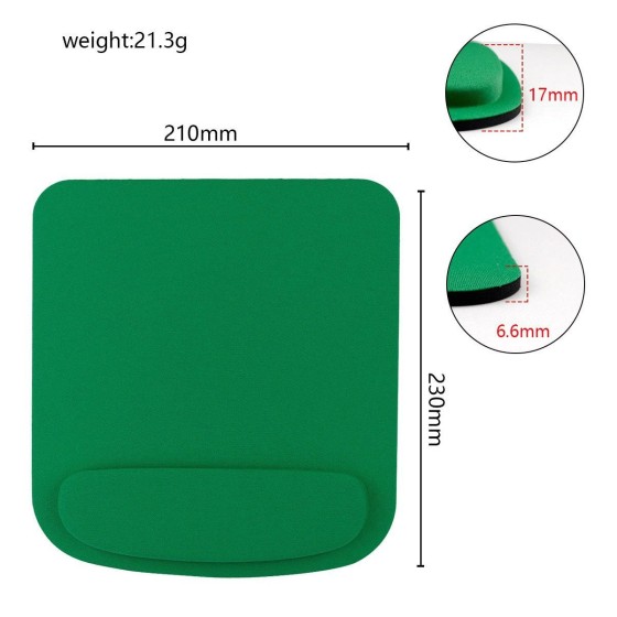 跨境纯色方形eva护腕鼠标垫办公带腕托加厚海棉耐脏鼠标垫带腕托