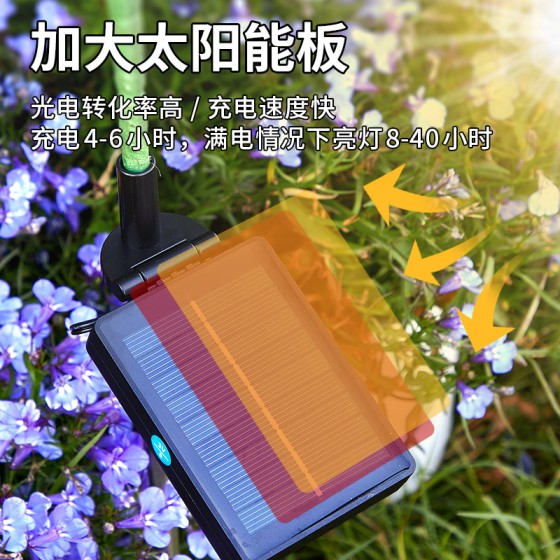 太阳能蝴蝶萤火虫灯串地插草坪LED户外防水庭院装饰花园景观彩灯