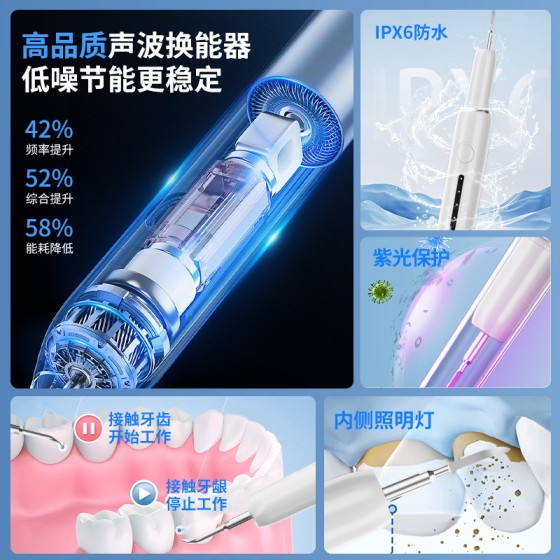 厂家直销新款超声波洁牙器牙齿清洁仪电动牙结石去除器牙垢洗牙器