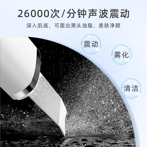 跨境家用脸部护理黑头铲去黑头仪角质深层清洁铲皮机超声波黑头铲